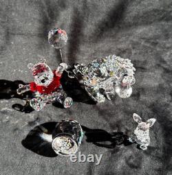 Swarovski Disney Winnie L'Ourson Bourriquet Porcinet Pot de Miel Figurine en Cristal Couleur