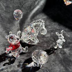 Swarovski Disney Winnie L'Ourson Bourriquet Porcinet Pot de Miel Figurine en Cristal Couleur