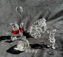 Swarovski Disney Winnie L'Ourson Bourriquet Porcinet Pot de Miel Figurine en Cristal Couleur