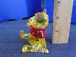 Swarovski Disney Winnie Topaz Pooh & Honey Pot Cristal Figurine Orig Box 1142889