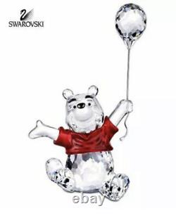 Swarovski Disney Winnie l'Ourson avec Ballon Figurine en Cristal Retraité #905678