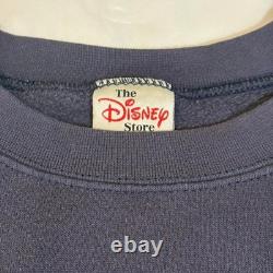 Sweatshirt Crewneck Tigger Vintage des années 1990 Disney Store Bleu Marine Winnie l'Ourson