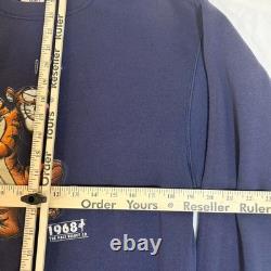 Sweatshirt Crewneck Tigger Vintage des années 1990 Disney Store Bleu Marine Winnie l'Ourson