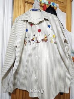 Taille XL (neuf) Style Winnie l'Ourson Chemise Brodée (tissu super doux incroyable)