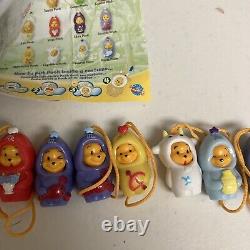 Tomy Disney Winnie Le Pooh Peek-a-pooh Zodiac Collection Dangler Full Set