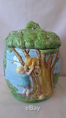 Treasure Craft Walt Disney Classique Winnie L'ourson Sculpté Cookie Jar Mib # H182