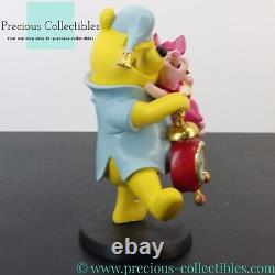 Très Rare! Winnie Le Pooh Avec Statue De Piglet Et Horloge. Walt Disney