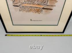 Trois classiques d'art vintage encadrés de Walt Disney 26 X 20 Winnie l'ourson