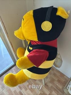 VTG 32 Jumbo Géant Winnie l'Ourson Peluche Disney Abeille Bumblebee Ailes Rare