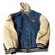 Veste Varsity En Denim &agrave; Capuche Eeyore Disney Vintage Ann&eacute;es 90 Homme Grande Brod&eacute;e