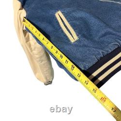 Veste Varsity en Denim à Capuche Eeyore Disney Vintage Années 90 Homme Grande Brodée