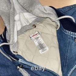 Veste bomber en denim vintage Disney Winnie l'Ourson à capuche taille XL