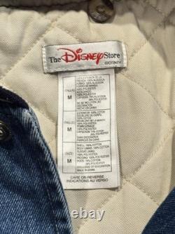 Veste varsity en denim vintage des années 90 Disney Winnie l'Ourson