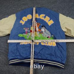 Veste varsity vintage Disney Winnie l’Ourson pour homme XL bleue 100 Acre Hunny