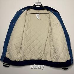 Veste varsity vintage Winnie l'Ourson bomber en denim Disney crew loyal et rare