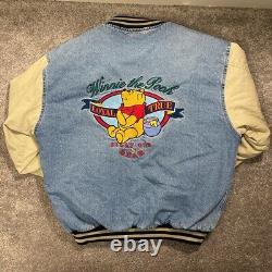 Veste vintage Winnie l'ourson des années 90 XXxtentacion Rap Denim Varsity Bomber taille Large