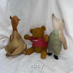 Vinatge Disney Agnes Bush Winnie Le Pooh Kanga Pooh Ours Et Porcelet Set Of 3