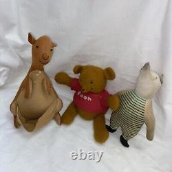 Vinatge Disney Agnes Bush Winnie Le Pooh Kanga Pooh Ours Et Porcelet Set Of 3