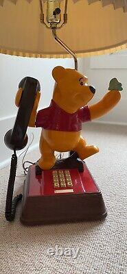 Vintage 1964 Disney Winnie Le Pooh Lampe Téléphone Avec L'ombre Doucement Utilisé