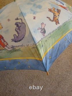 Vintage 1992 Disney Winnie l'Ourson Parapluie Manche en Bois Tigrou Porcinet Robin