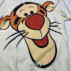 Vintage Années 90 Disney All Over Print Shirt Tigger Winnie The Pooh Aladdin Rare Vtg
