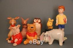 Vintage Beswick England Céramique Winnie L'ourson Ensemble Complet De 8