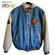 Vintage Disney Store Winnie L'ourson Denim Varsity Jacket Avec Capuchon Taille Adulte M