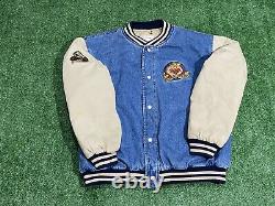 Vintage Disney Store Winnie L’ourson Varsity Jean Denim Jacket Xxxtentacion Sz M