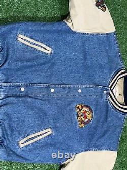 Vintage Disney Store Winnie L’ourson Varsity Jean Denim Jacket Xxxtentacion Sz M