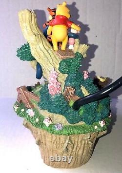 Vintage Disney Store Winnie La Fontaine D'eau Pooh Eeyore Tigger Rare Orig. Ensemble