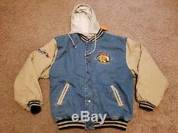 Vintage Disney Store XL Manteau Avec Manteau Varsity En Denim Winnie L'ourson