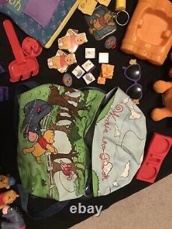 Vintage Disney Winnie The Pooh Lot Playset Animaux Farcis Figurines En Vinyle