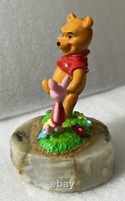 Vintage Disney Winnie l'Ourson et Porcinet signé et daté par Ron Lee 1999 #149 sur 1000