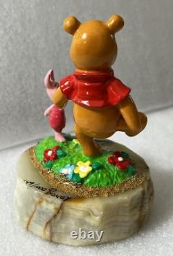 Vintage Disney Winnie l'Ourson et Porcinet signé et daté par Ron Lee 1999 #149 sur 1000