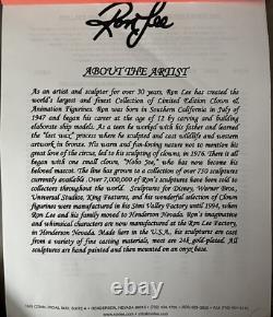 Vintage Disney Winnie l'Ourson et Porcinet signé et daté par Ron Lee 1999 #149 sur 1000