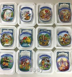 Vintage Ensemble Complet De Disney Pooh Calendrier Perpétuel En Bois. Plaques, Chiffres