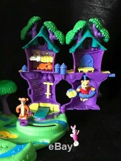 Vintage Polly Pocket Winnie L'ourson 100% Complete 100 Acre Wood House Playset