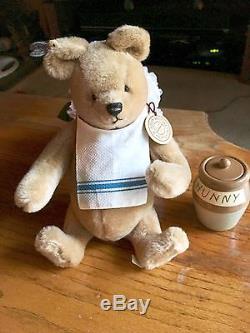 Vintage R. John Wright Winnie L'ourson Avec Hunny Pot 1987-1989 # 420