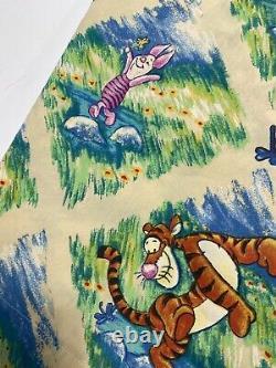 Vintage Rare Winnie Le Pooh Twin Flat Sheet Disney Imprimé Unique Piglet Tigger