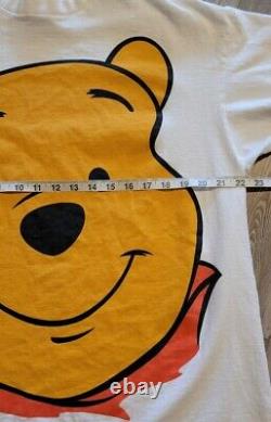 Vintage Vtg Disney Winnie The Pooh Big Face 90s Caricature Disney T-shirt Osfa L/xl