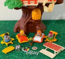 Vintage Winnie L'ourson Weebles Hunny Arbre Complet + Box + Beaucoup De Extras