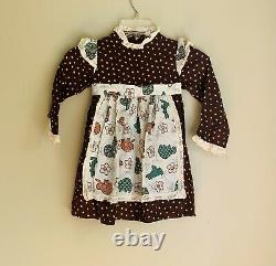 Vintage Winnie Le Pooh Sears Collection Filles Robe Marron Taille 6