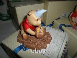 Vntg New In Box Disney Winnie The Pooh Limited Figurine D'automne Lot Bear & Eeyore