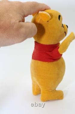 Vtg 1960's Disney Sears Gund Winnie Le Pooh Saw Poussière Remplie De Corduroy Plush Poupée