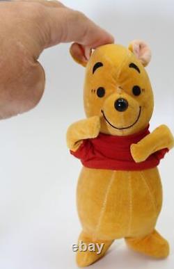 Vtg 1960's Disney Sears Gund Winnie Le Pooh Saw Poussière Remplie De Corduroy Plush Poupée