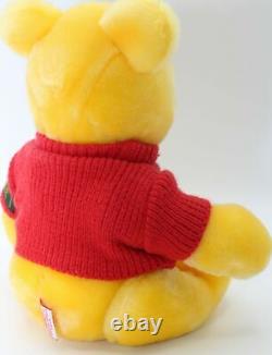 Vtg Disney Winnie The Pooh 10 Plush Doll Red Sweater Sears 100 Ans 1886-1986