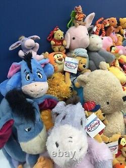 Vtg & Modern Lot 62 Disney Winnie Le Pooh Plush Eeyore Tigger Lapin Piglet