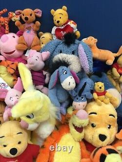 Vtg & Modern Lot 62 Disney Winnie Le Pooh Plush Eeyore Tigger Lapin Piglet