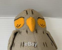 Vtg Old Winnie L'ourson Agnes Brosse Peluche Disney Antique Owldoll Oiseau