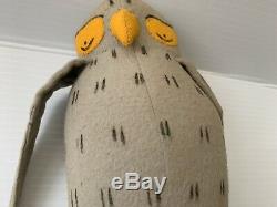 Vtg Old Winnie L'ourson Agnes Brosse Peluche Disney Antique Owldoll Oiseau